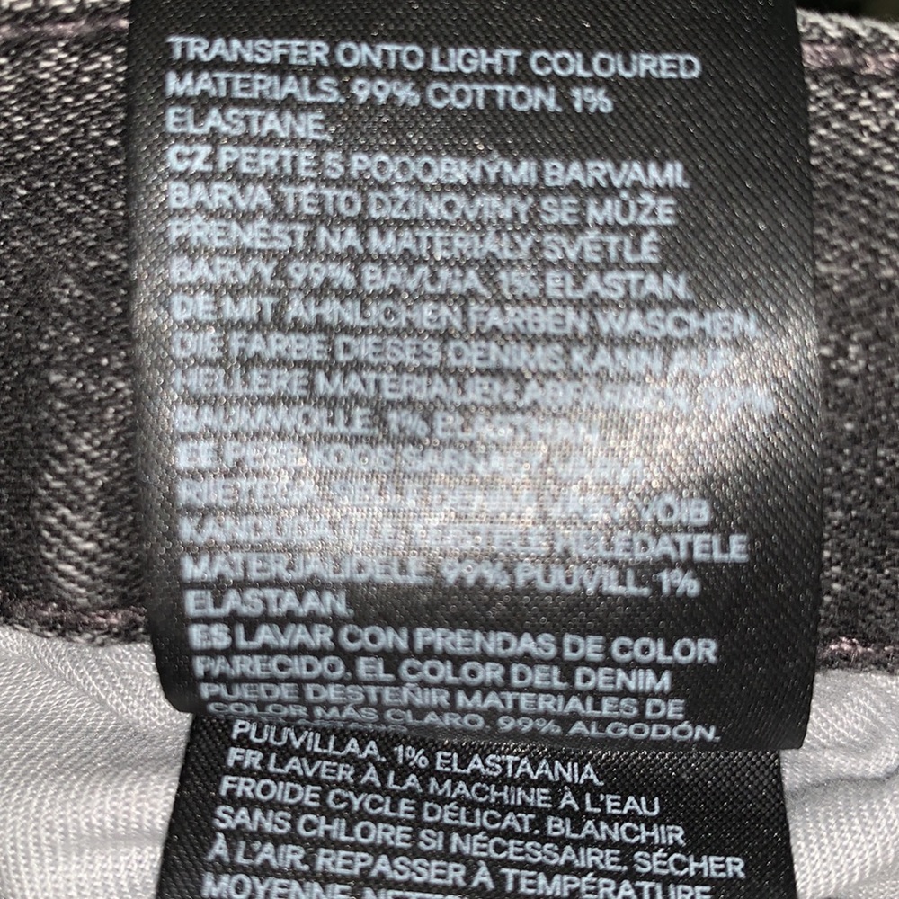 H&M BRAND NEW SIZE 38/32 SLIM DARK GREY JEANS - Picture 7 of 7
